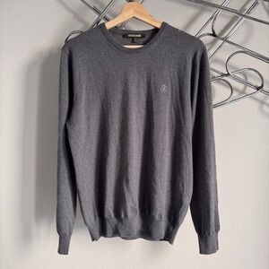 Roberto Cavalli Men's Grey Pullover Sweater Size Large READ